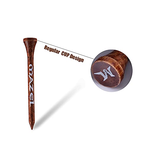 MAZEL Wood Golf Tees - Pack of 50