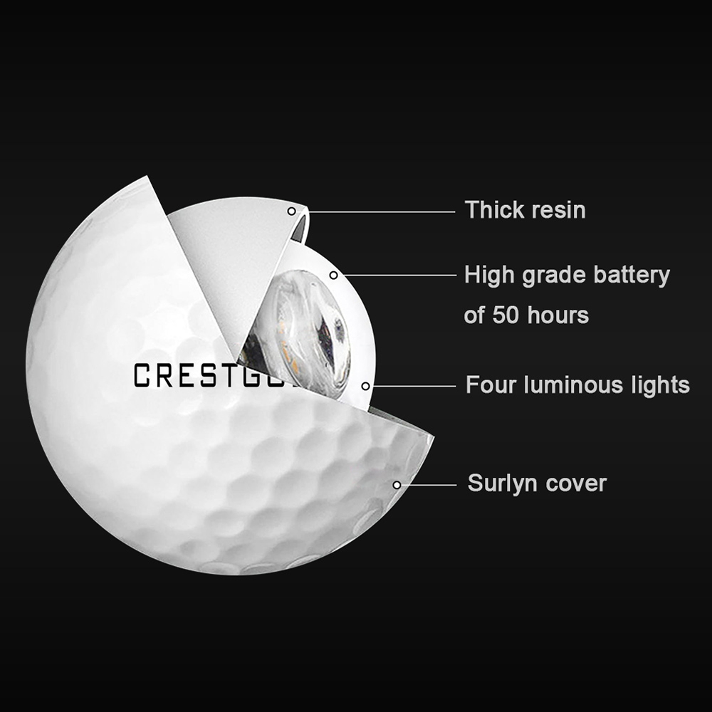 Glow in the Dark LED Golf Balls - 6 Pack