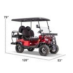 Kandi 4-Passenger Electric Golf Cart with Lithium Battery
