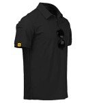 Men's Short Sleeve Tactical Golf Polo - Black