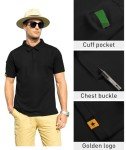 Men's Short Sleeve Tactical Golf Polo - Black