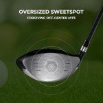 Lightweight Titanium Golf Driver with Oversized Sweet Spot