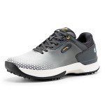 FitVille Waterproof Wide Men's Golf Shoes - Gray