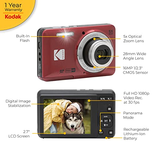 Kodak PIXPRO FZ55 Camera with Case and 64GB Card