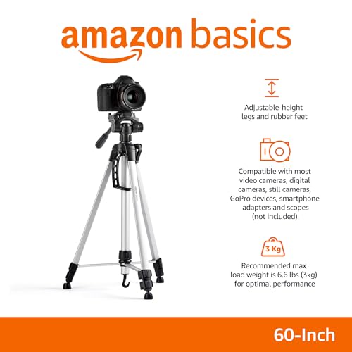 Amazon Basics 152cm Lightweight Tripod for Cameras