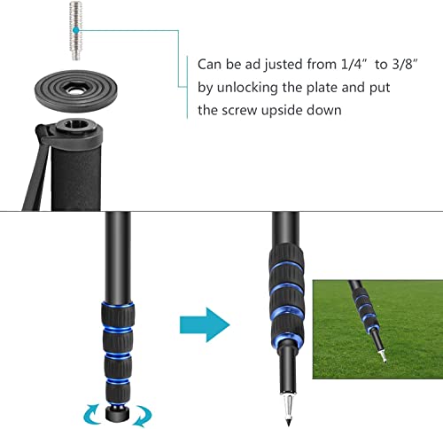 Neewer Adjustable Monopod with Tripod Base for Cameras