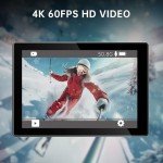 4K Action Camera with LCD, 5X Zoom, Waterproof
