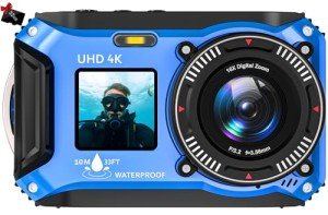 4K 56MP Waterproof Underwater Camera for Snorkeling