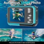 4K Waterproof Underwater Camera with Dual Screens