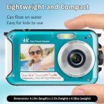 4K Waterproof Underwater Camera with Dual Screens