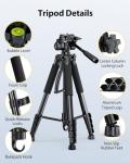 Ubeesize TR67 67" Tripod with Wireless Remote & Bag
