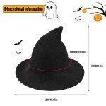 Wool Witch Hat for Halloween and Everyday Wear