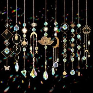 Colorful Crystal Suncatchers - 10 Piece Set
