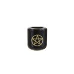 Ceramic Gold Pentacle Candle Holders - Set of 5