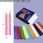 Colorful Mini Taper Candles for Ceremonies and Rituals