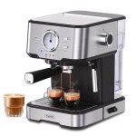 Gevi Compact Espresso Machine with Milk Frother