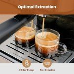 Gevi Compact Espresso Machine with Milk Frother