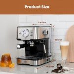Gevi Compact Espresso Machine with Milk Frother