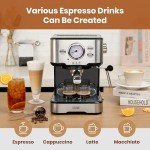 Gevi Compact Espresso Machine with Milk Frother