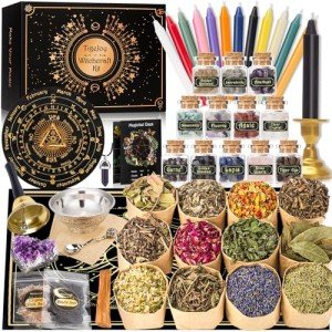 Witchcraft Spell Kit with Crystals and Herbs