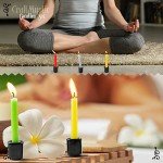 36 Mini Colored Candle Sticks with Holders