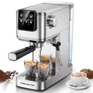 20-Bar Espresso Machine with Milk Frother & Rapid Brew