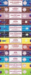 Set of 12 Nag Champa Chakra Healing Pyramids