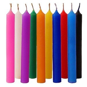 Assorted Unscented Mini Spell Candles - 10 Pack