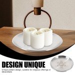 Pentagram Metal Tray for Rituals and Incense