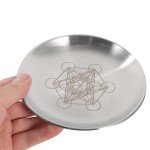 Pentagram Metal Tray for Rituals and Incense