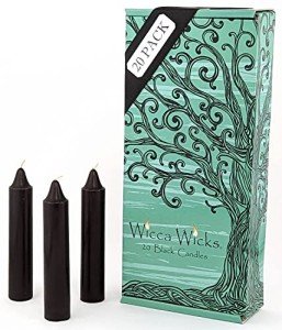 Black Taper Candles for Wiccan Rituals & Decor