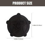 Wooden Pentacle Candle Holder for Rituals & Spells