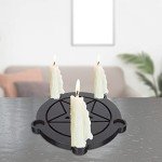 Wooden Pentacle Candle Holder for Rituals & Spells