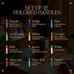 Witchcraft Colored Taper Candles - Set of 12