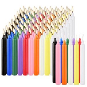 10 Colorful Mini Chime Candles for Rituals