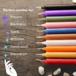 Mini Taper Candles Bulk - 24 Assorted Colors