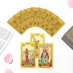 78 Gold Foil Tarot Cards with Guide Book
