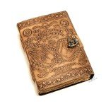 Handmade Artisan Ouija Grimoire Leather Journal for Spirit Communication, Witchcraft and Magic Leather Notebook with Deckle Edge Paper 200 pages, Witch Planner Diary Eo-Friendly TheGiftsConnect