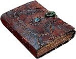 Hocus Pocus Leather Journal Blank Spell Book of Shadows with Lock Clasp Prop Vintage Notebook Journals Bound Witchcraft Wiccan Grimoire Witch Magic Eye Sketchbook Drawing Writing Diary (HOCUS POCUS)