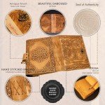 Handmade Artisan Ouija Grimoire Leather Journal for Spirit Communication, Witchcraft and Magic Leather Notebook with Deckle Edge Paper 200 pages, Witch Planner Diary Eo-Friendly TheGiftsConnect