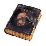 Leather Gothic Journal Magical Raven Skull Spiral Notebook Mystery Crow Journal Grimoire Witchcraft Spellwork Journal Great for Halloween and Raven Lovers Aesthetic Leather Journal for Men and Women