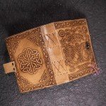 Handmade Artisan Ouija Grimoire Leather Journal for Spirit Communication, Witchcraft and Magic Leather Notebook with Deckle Edge Paper 200 pages, Witch Planner Diary Eo-Friendly TheGiftsConnect