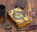 Blank Spell Book of Shadows Journal Witchcraft Supplies Witch Spell for Men & Women 200 Pages with Lock Clasp Vintage Handmade Deckle Edge Paper, Leather Sketchbook, Drawing Journal, Leather Journal,