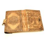 Handmade Artisan Ouija Grimoire Leather Journal for Spirit Communication, Witchcraft and Magic Leather Notebook with Deckle Edge Paper 200 pages, Witch Planner Diary Eo-Friendly TheGiftsConnect