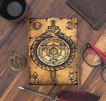 Blank Spell Book of Shadows Journal Witchcraft Supplies Witch Spell for Men & Women 200 Pages with Lock Clasp Vintage Handmade Deckle Edge Paper, Leather Sketchbook, Drawing Journal, Leather Journal,