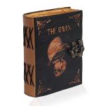 Leather Gothic Journal Magical Raven Skull Spiral Notebook Mystery Crow Journal Grimoire Witchcraft Spellwork Journal Great for Halloween and Raven Lovers Aesthetic Leather Journal for Men and Women