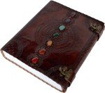NZM Leather Journal Book Seven Chakra Medieval Stone Embossed Handmade Book of Shadows Notebook Office Diary College Book Poetry Book Sketch Book 10 x 13 Inches