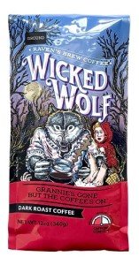 Raven's Brew Coffee - Wicked Wolf - Dark Roast - 12 oz Ground - Full Body of Currant and Spice