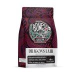 Bones Coffee Company Dragon's Lair Ground Coffee Beans, Low Acid Flavored Coffee, Made with Arabica Coffee Beans, Dark Roast Gourmet Coffee, Coffee Lover Gift Ideas (12 oz)