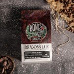 Bones Coffee Company Dragon's Lair Ground Coffee Beans, Low Acid Flavored Coffee, Made with Arabica Coffee Beans, Dark Roast Gourmet Coffee, Coffee Lover Gift Ideas (12 oz)